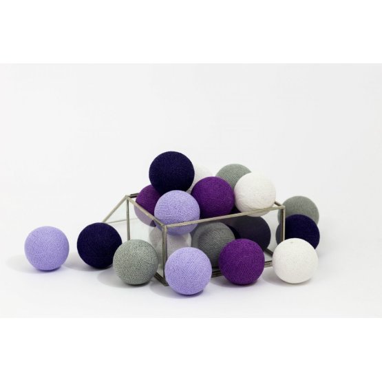 Cotton illuminating ICE marbles Cotton Balls - purple